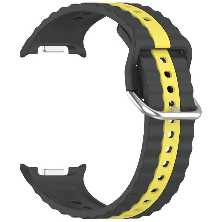 Ремінець Reframe Vertical Strip для Samsung Galaxy Watch 8 (40/44mm) / 8 Classic / Ultra (2025) - Grey / Yellow: фото 1 з 5