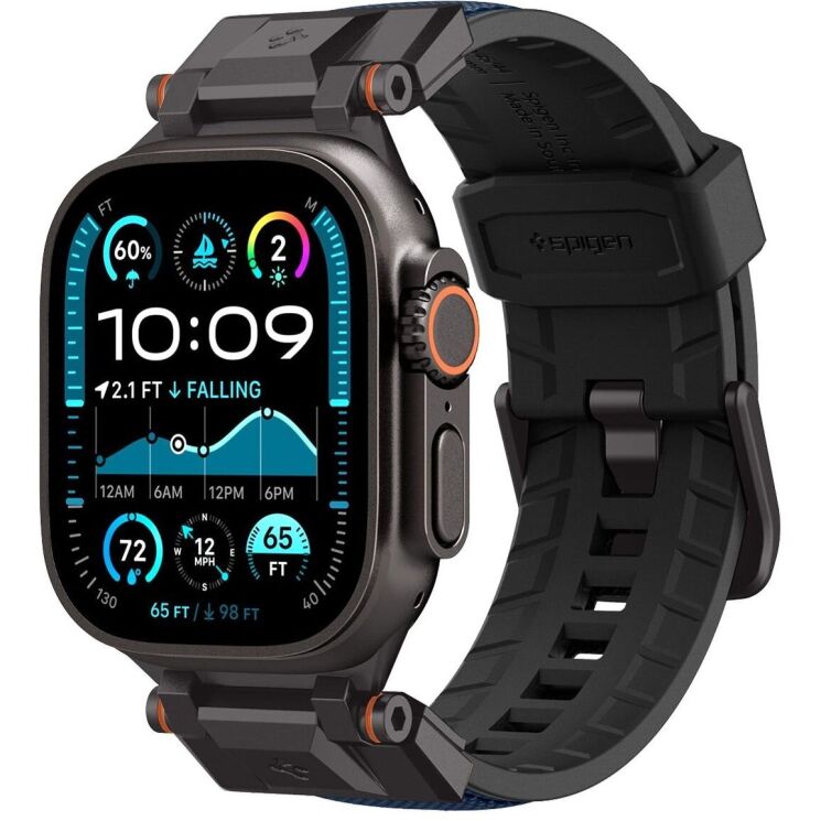 Ремешок Spigen (SGP) DuraPro Armor для Apple Watch 46 / 45 / 44 / SE 44 / 42 (Series 1-3) / Ultra / Ultra 2 - Navy Blue: фото 2 из 16