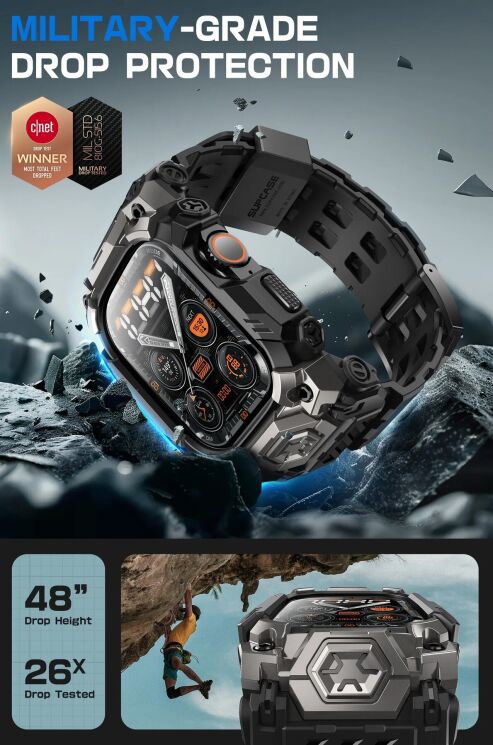 Ремешок Supcase UB Ore для Apple Watch Ultra / Ultra 2 (49mm) 843439156678 - Black: фото 6 из 11