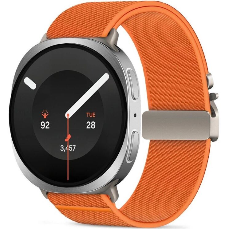 Ремінець Tech-Protect Nylon Clasp для Samsung Galaxy Watch 9 (40/44mm) / 8 (40/44mm) / 8 Classic (5906302325733) - Orange: фото 1 з 8