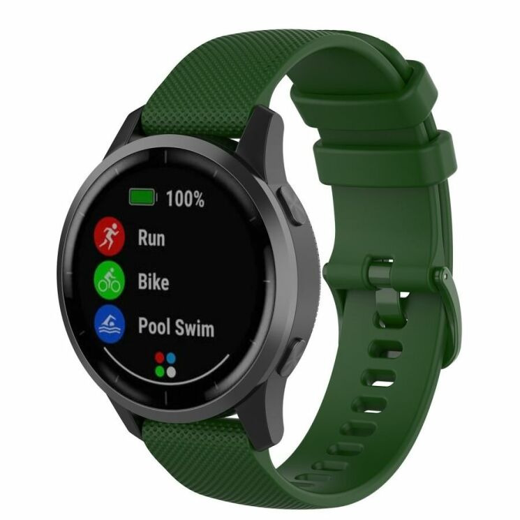 Ремешок UniCase Rhombus Texture для Huawei Watch GT 2e - Army Green: фото 1 из 5