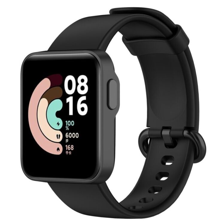 Ремешок UniCase Silicone Band для Xiaomi Mi Watch Lite - Black: фото 2 из 8