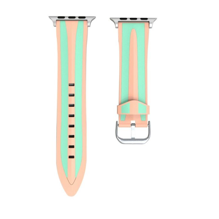 Ремінець UniCase Soft Strap для Apple Watch 46 / 45 / 44 / SE 44 / 42 (Series 1-3) / Ultra / Ultra 2 / Ultra 3 - Cyan / Pink: фото 4 з 5