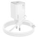 Сетевое зарядное устройство Hoco N40 Mighty 1C PD20W + кабель Type-C to Lightning - White (346139W). Фото 2 из 5
