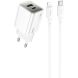 Сетевое зарядное устройство Hoco N46 Glorious PD20W+QC3.0 + кабель Type-C to Lightning - White (960140W). Фото 1 из 5