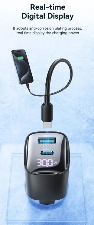 Мережевий зарядний пристрій USAMS US-CC229 GaN 30W (USB + Type-C) - Black: фото 5 з 16