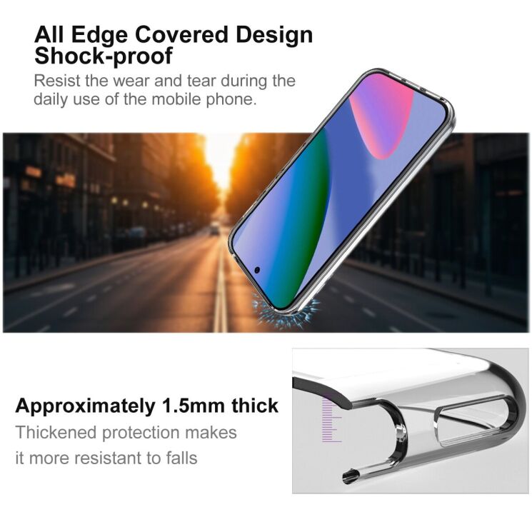 Силиконовый чехол IMAK UX-10 Series для Google Pixel 11 / 11 Pro - Transparent: фото 6 из 9