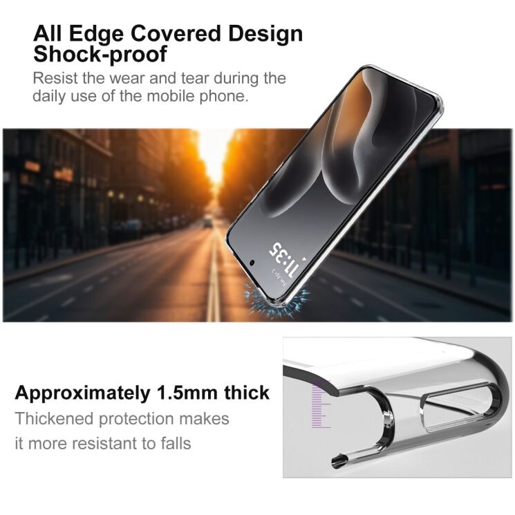 Силіконовий чохол IMAK UX-10 Series для Motorola Edge 70 Fusion - Transparent: фото 6 з 8