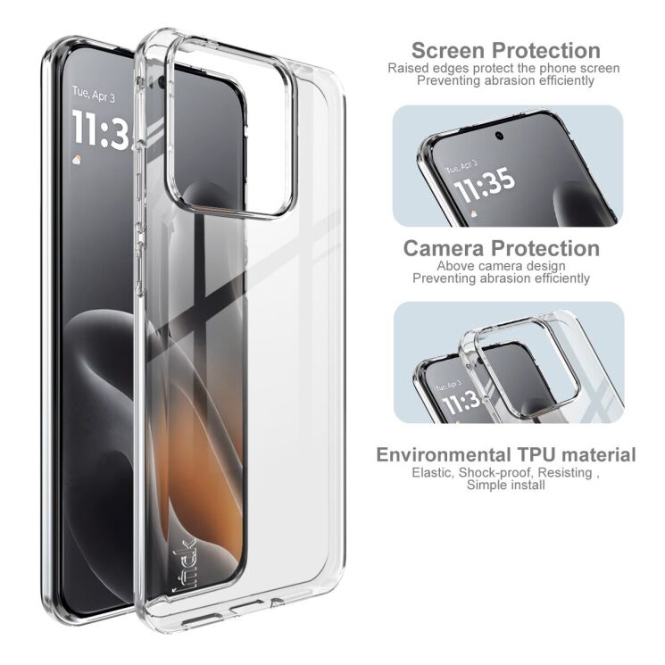 Силіконовий чохол IMAK UX-10 Series для Motorola Edge 70 Fusion - Transparent: фото 7 з 8