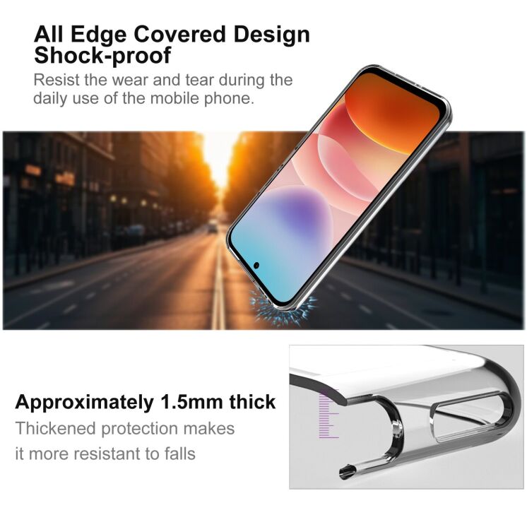 Силиконовый чехол IMAK UX-10 Series для Xiaomi Redmi 17 - Transparent: фото 6 из 9