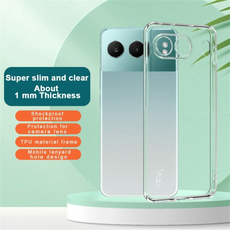 Силиконовый чехол IMAK UX-5 Series для OnePlus Nord 4 - Transparent: фото 4 из 10