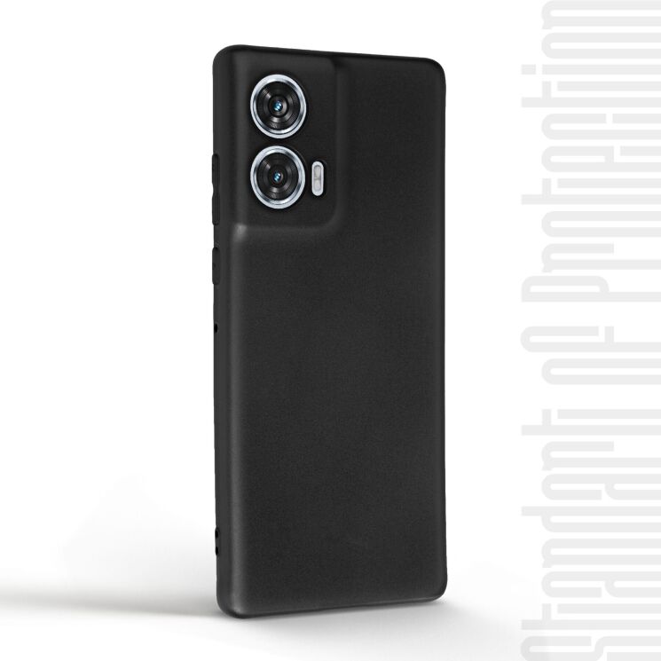Силиконовый (TPU) чехол ArmorStandart Matte Slim Fit для Motorola Edge 50 Fusion - Black: фото 2 из 5