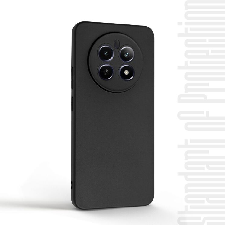 Силиконовый (TPU) чехол ArmorStandart Matte Slim Fit для Realme 12 / 12 Plus - Black: фото 2 из 5