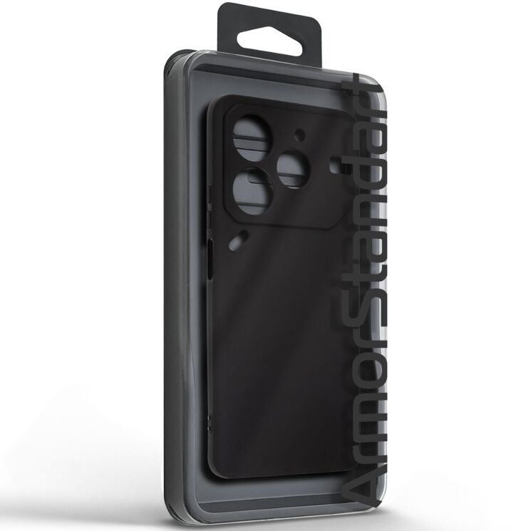 Силиконовый (TPU) чехол ArmorStandart Matte Slim Fit для TECNO Pova 6 Neo - Black: фото 2 из 5