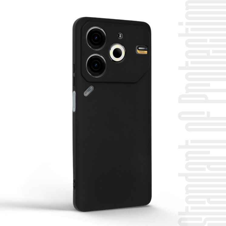 Силиконовый (TPU) чехол ArmorStandart Matte Slim Fit для TECNO Pova 6 Neo - Black: фото 3 из 5