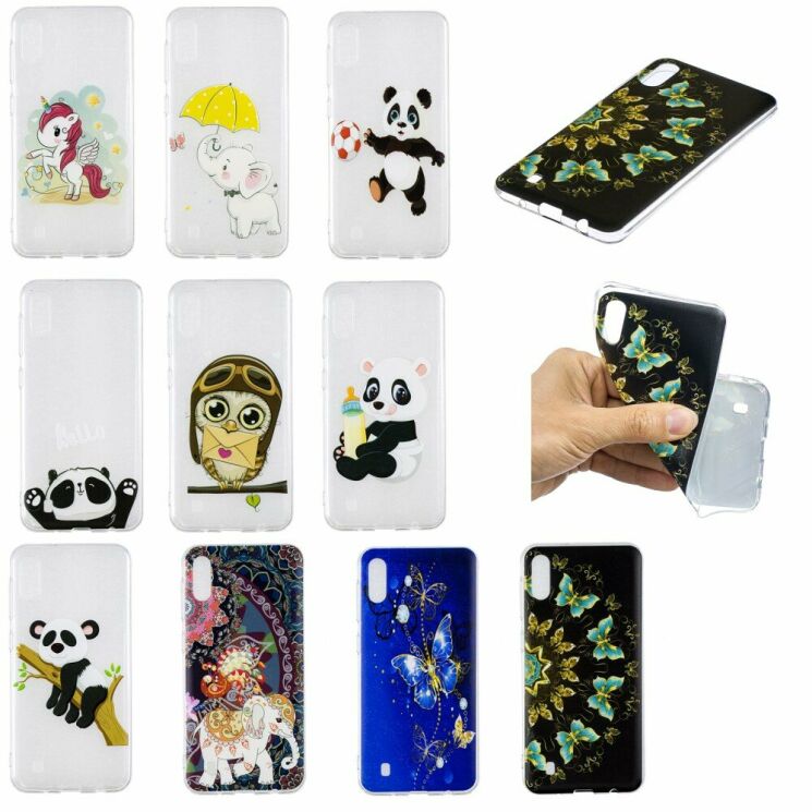 Силиконовый (TPU) чехол Deexe Pretty Glossy для Samsung Galaxy M10 (M105) - Panda Holding a Bottle: фото 8 из 8