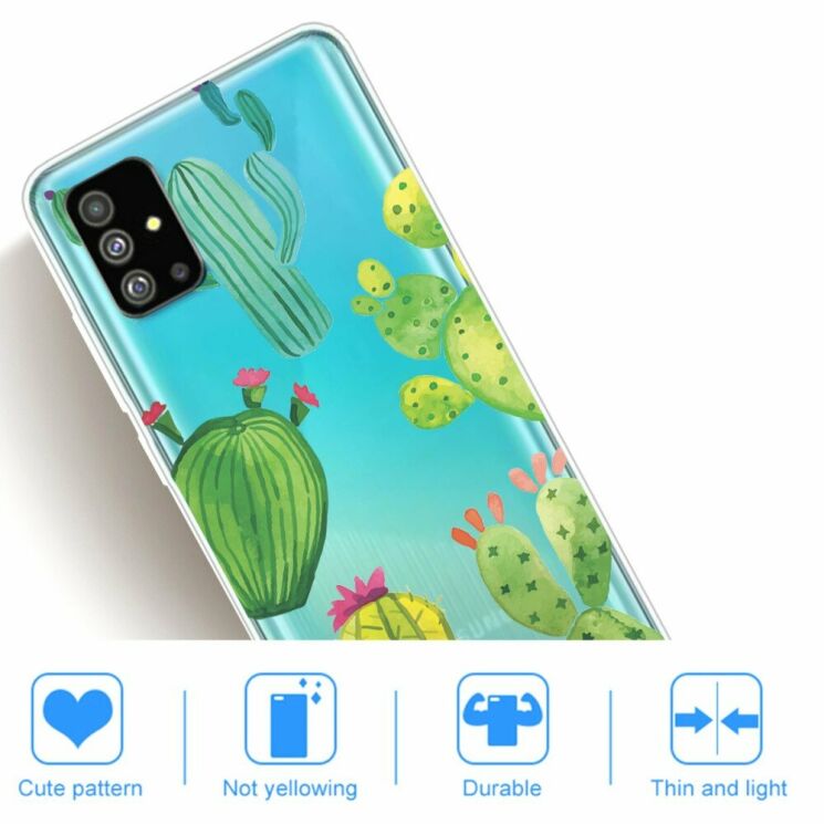 Силиконовый (TPU) чехол Deexe Pretty Glossy для Samsung Galaxy S20 Plus (G985) - Cute Cactus: фото 4 из 5