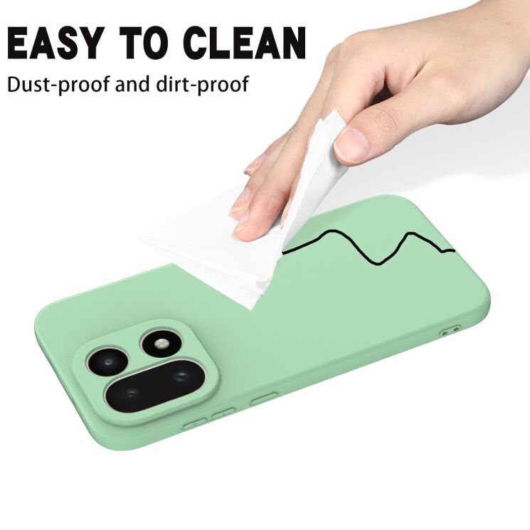 Силиконовый (TPU) чехол Deexe Silicone Case для OnePlus 15 - Green: фото 9 из 9