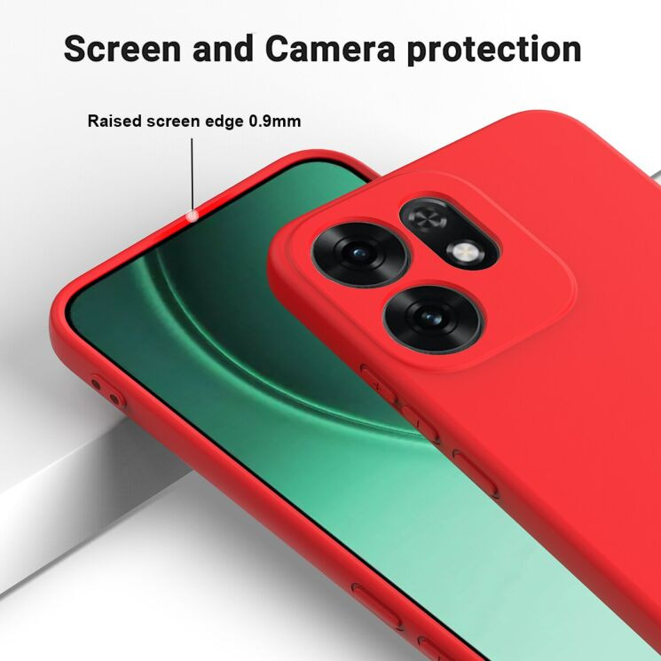 Силиконовый (TPU) чехол Deexe Silicone Case для OPPO Reno 16 - Red: фото 5 из 9