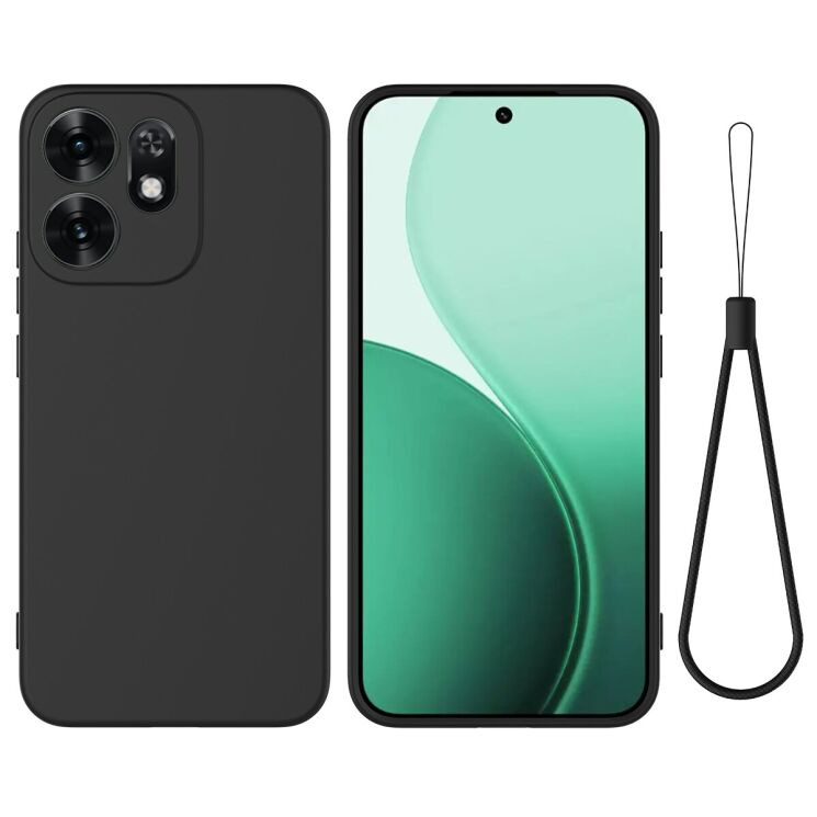 Силиконовый (TPU) чехол Deexe Silicone Case для OPPO Reno 16 - Black: фото 1 из 9
