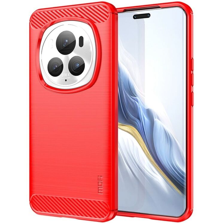 Силиконовый (TPU) чехол MOFI Carbon Fiber для Honor Magic 6 Pro - Red: фото 1 из 9