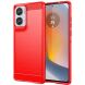 Силиконовый (TPU) чехол MOFI Carbon Fiber для Motorola Moto G85 - Red (357022R). Фото 1 из 9
