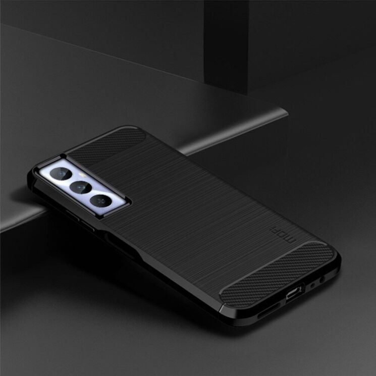 Силиконовый (TPU) чехол MOFI Carbon Fiber для Realme C65 - Black: фото 2 из 10