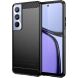 Силиконовый (TPU) чехол MOFI Carbon Fiber для Realme C65 - Black (353905B). Фото 1 из 10