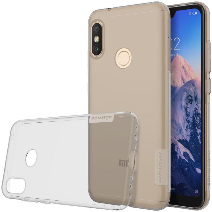 Силиконовый (TPU) чехол NILLKIN Nature для Xiaomi Redmi 6 Pro / Mi A2 Lite - Grey: фото 1 из 7