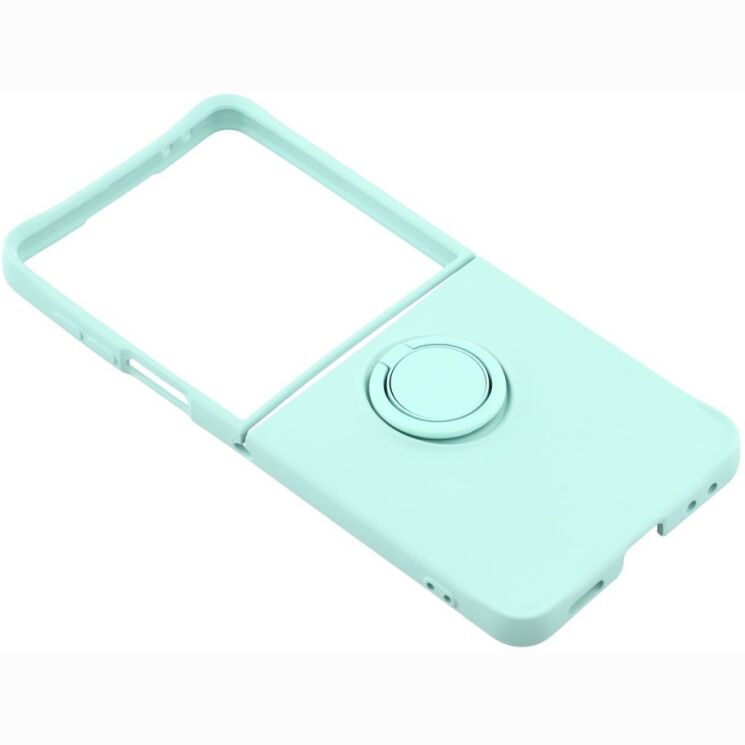 Силіконовий (TPU) чохол з кільцем Deexe Color Shell (FF) для Samsung Galaxy Flip 8 - Sky Blue: фото 4 з 5