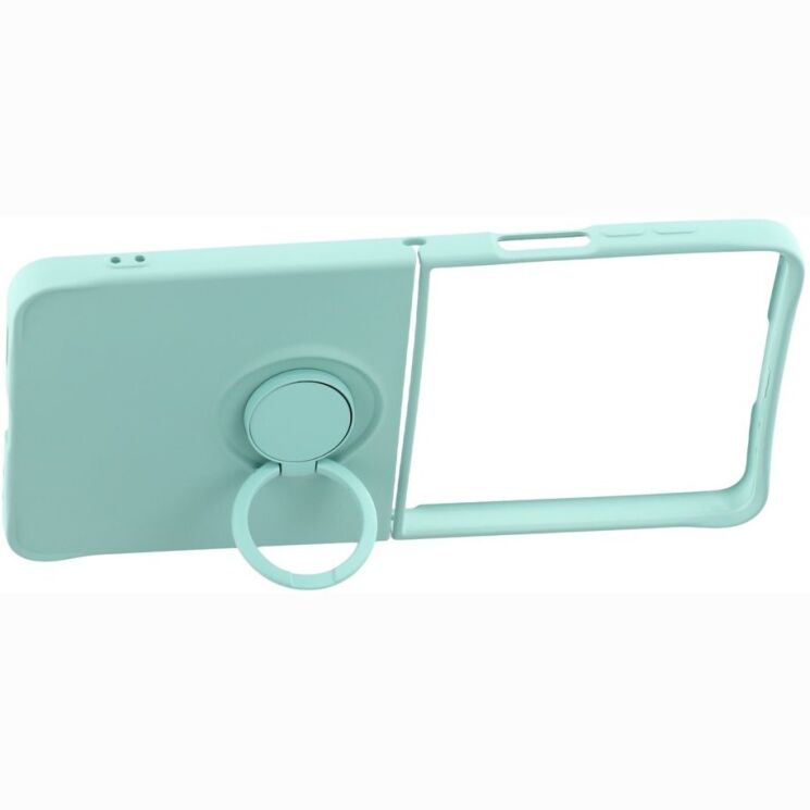 Силіконовий (TPU) чохол з кільцем Deexe Color Shell (FF) для Samsung Galaxy Flip 8 - Sky Blue: фото 3 з 5