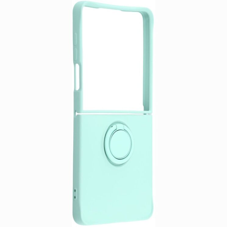 Силіконовий (TPU) чохол з кільцем Deexe Color Shell (FF) для Samsung Galaxy Flip 8 - Sky Blue: фото 2 з 5