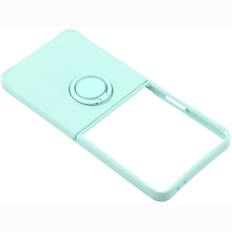 Силіконовий (TPU) чохол з кільцем Deexe Color Shell (FF) для Samsung Galaxy Flip 8 - Sky Blue: фото 5 з 5