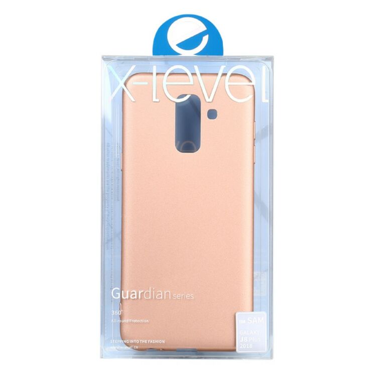 Силиконовый (TPU) чехол X-LEVEL Matte для Samsung Galaxy A6+ 2018 (A605) - Gold: фото 4 из 4