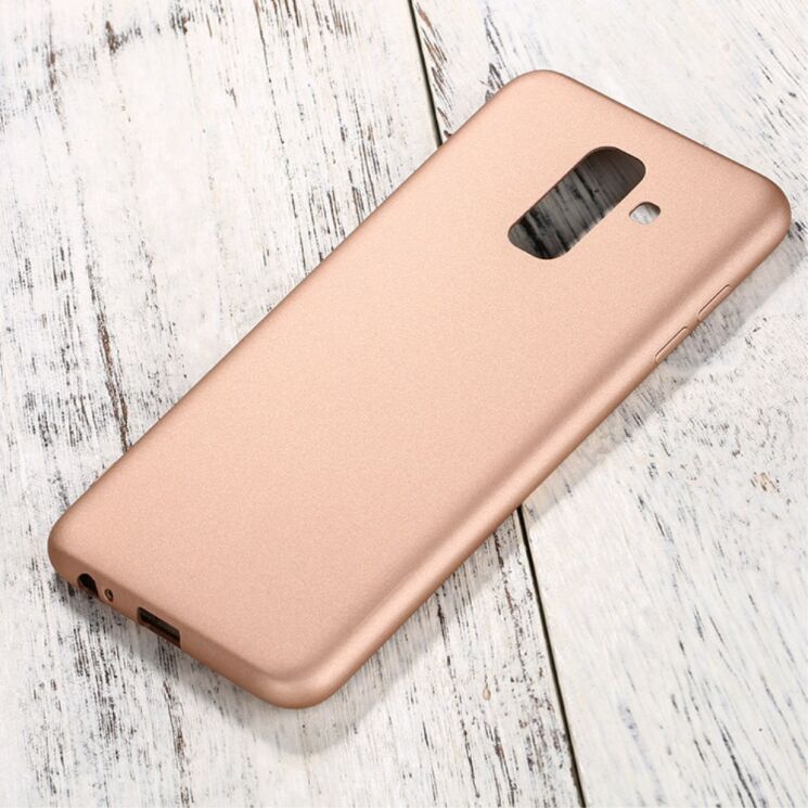 Силиконовый (TPU) чехол X-LEVEL Matte для Samsung Galaxy A6+ 2018 (A605) - Gold: фото 1 из 4