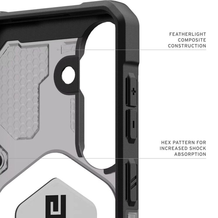 Ударопрочный чехол URBAN ARMOR GEAR Pathfinder Clear MagSafe для Samsung Galaxy S26 (S942) 214528113140 - Ash / Black: фото 7 из 9