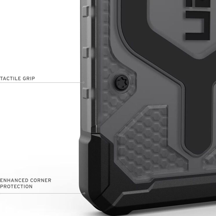 Ударопрочный чехол URBAN ARMOR GEAR Pathfinder Clear MagSafe для Samsung Galaxy S26 (S942) 214528113140 - Ash / Black: фото 8 из 9