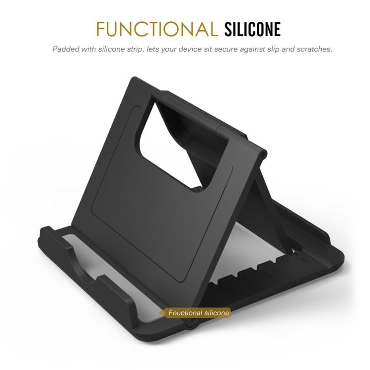 Универсальная подставка Deexe FoldStand для смартфонов и планшетов - Black: фото 4 из 14