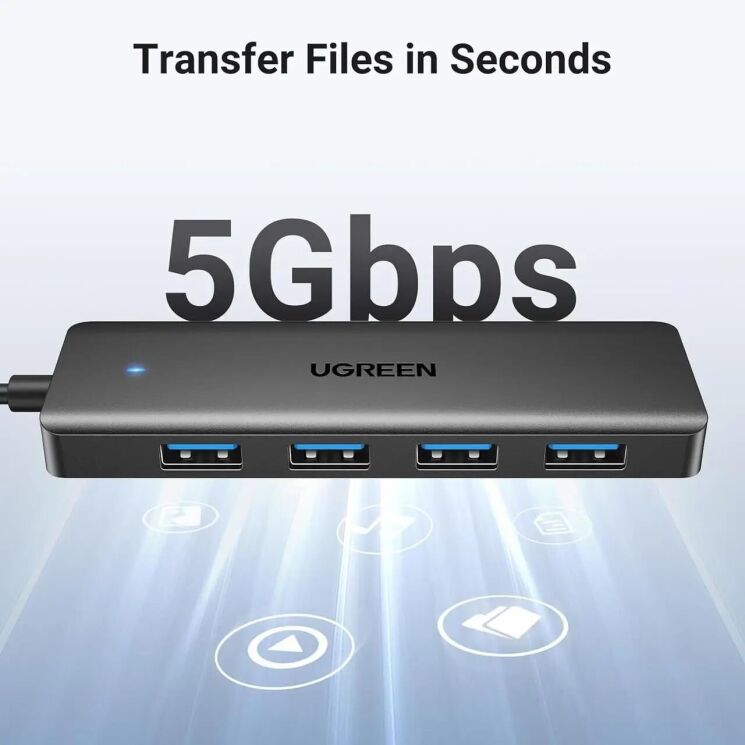 USB HUB UGREEN CM219 4 in 1 USB to 4USB 3.0 (25851) - Black: фото 4 из 8