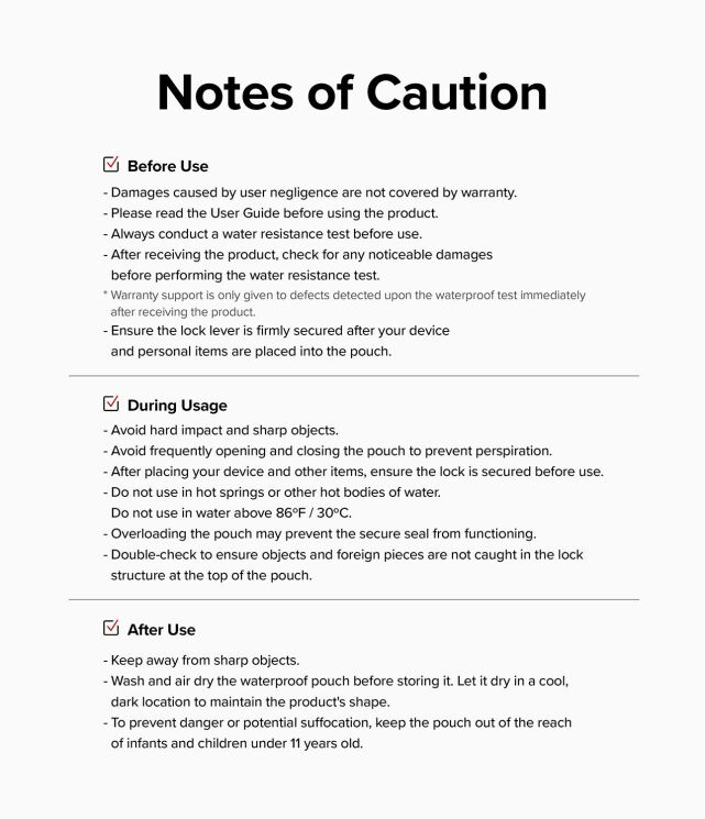 Влагозащитный чехол Ringke Floating Waterproof Pouch (8809919305051) - Black: фото 16 из 16