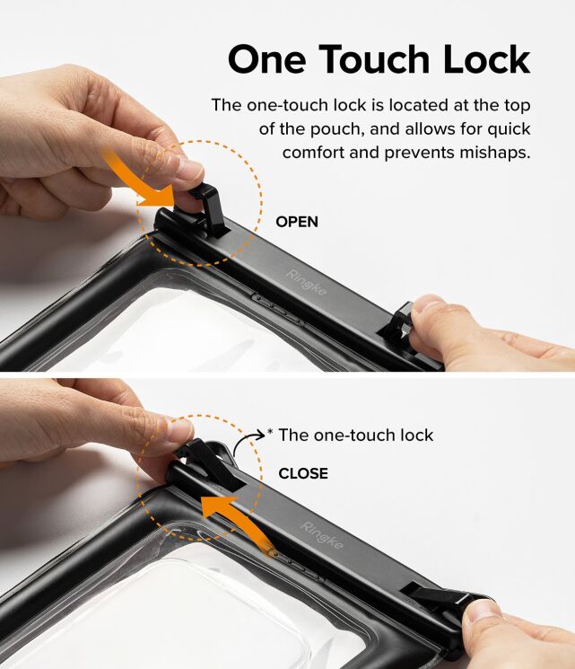 Влагозащитный чехол Ringke Floating Waterproof Pouch (8809919305051) - Black: фото 6 из 16