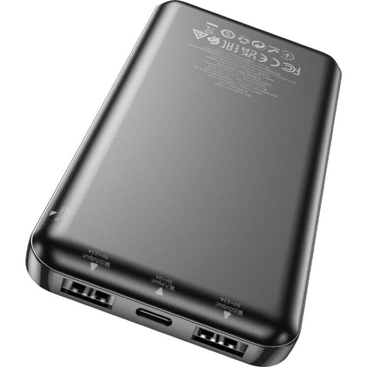 Зовнішній акумулятор Hoco J100 10W (10000mAh) - Black: фото 2 з 6
