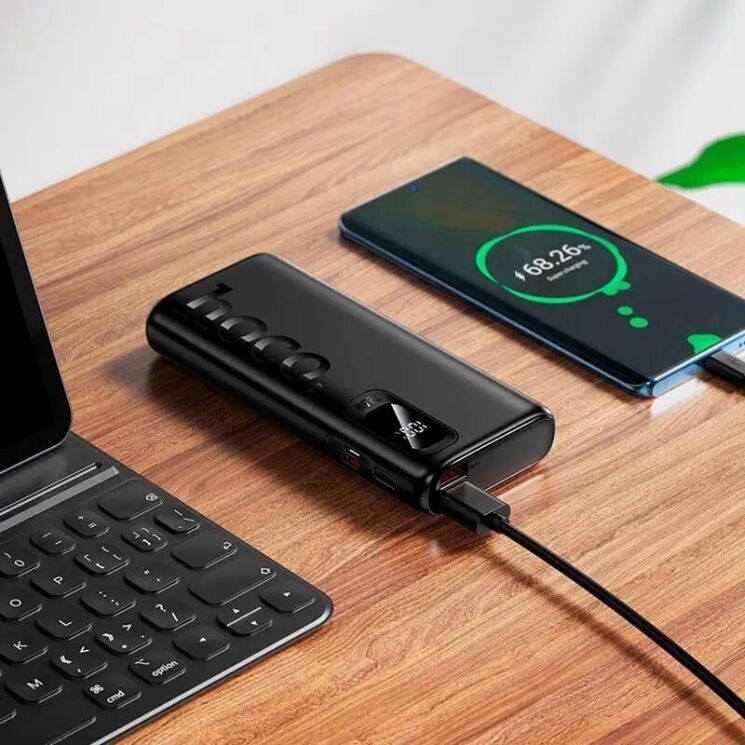 Зовнішній акумулятор Hoco J158 Pro 22.5W + PD20W (10000mAh) - Black: фото 6 з 6