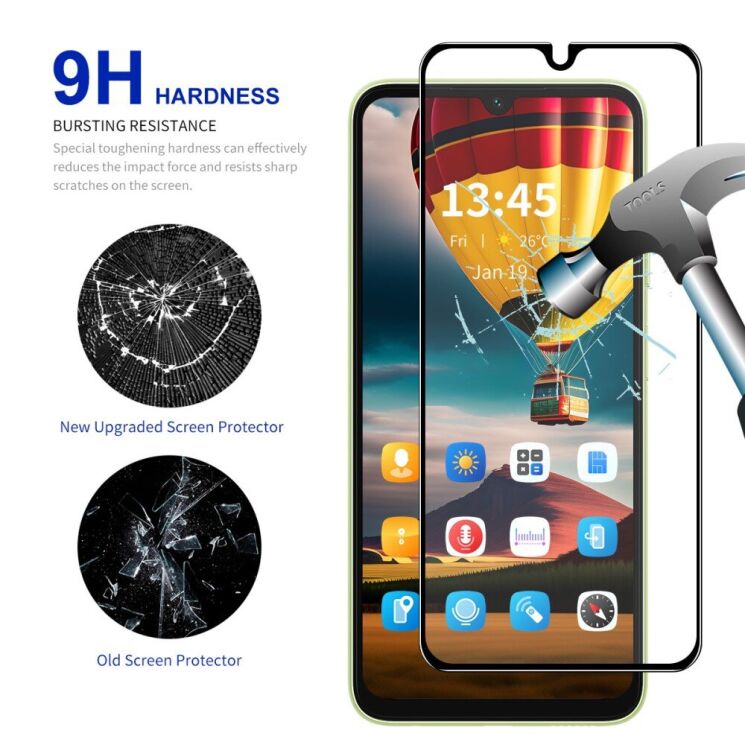 Защитное стекло ENKAY Full Glue для Samsung Galaxy A06 (A065) - Black: фото 4 из 7