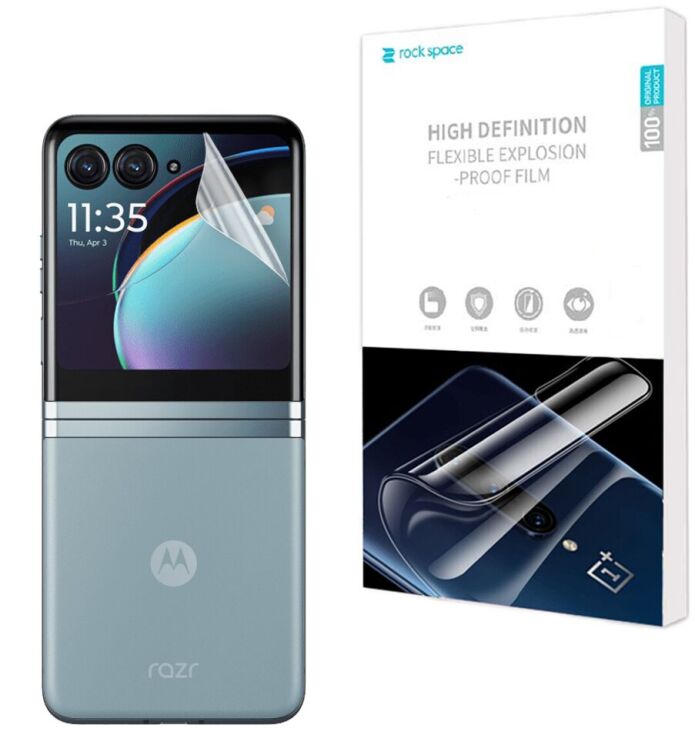 Защитная пленка на заднюю панель RockSpace Explosion-Proof SuperClear для Motorola Razr 40 Ultra: фото 1 из 9