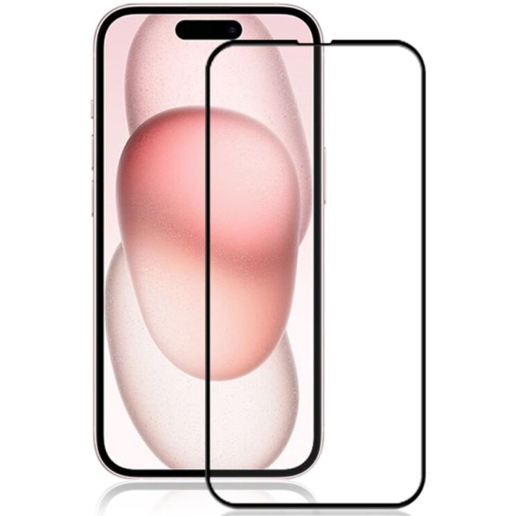Захисне скло AMORUS Full Glue Tempered Glass для Apple iPhone 15 Plus - Black: фото 1 з 11