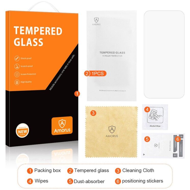 Защитное стекло AMORUS Ultra Clear для Xiaomi Redmi Note 15 Pro 5G (405028) Защитное стекло AMORUS Ultra Clear для Xiaomi Redmi Note 15 Pro 5G: фото 8 з 9