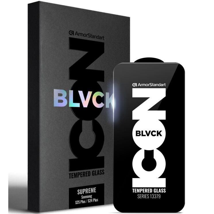 Защитное стекло ArmorStandart Supreme Black Icon (FP) для Samsung Galaxy S24 Plus (S926) / S25 Plus (S936) - Black: фото 1 из 12