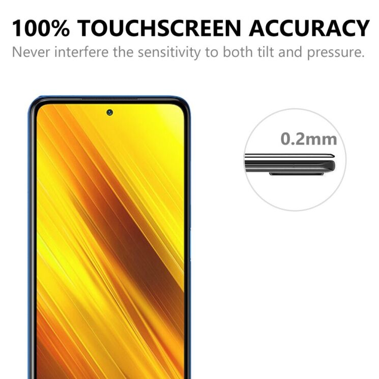 Захисне скло Deexe Full Glue Coverage для Xiaomi Poco X3 / Poco X3 Pro - Black: фото 7 з 7