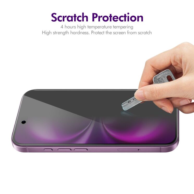 Защитное стекло HAT PRINCE Privacy для Apple iPhone 17 Air - Black: фото 6 из 7